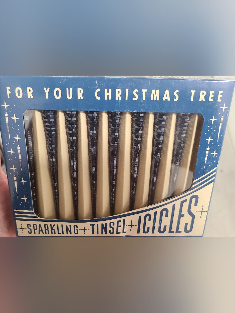 Vintage National Tinsel Mfg Co. Sparkling Tinsel Icicles New In Box MCM